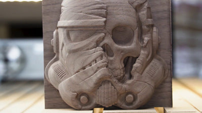 3D Carving Stormtrooper Skull