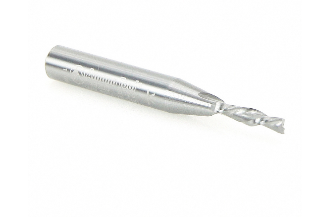 46200 Solid Carbide Spiral Plunge 1/8 Dia x 1/2 x 1/4 Inch Shank x 2 Inch Long Down Cut