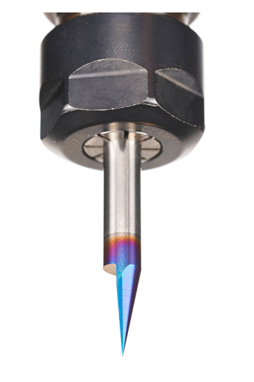45771-K Solid Carbide 30 Degree Engraving 0 005 Tip Width x 1/4 Inch Shank Signmaking Spektra™ Extreme Tool Life Coated Router Bit