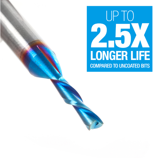 46200-K Solid Carbide Spektra™ Extreme Tool Life Coated Spiral Plunge 1/8 Dia x 1/2 x 1/4 Inch Shank