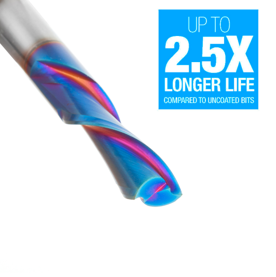 46420-K Solid Carbide Spektra™ Extreme Tool Life Coated Spiral Plunge 3/8 Dia x 1-1/4 x 3/8 Inch Shank