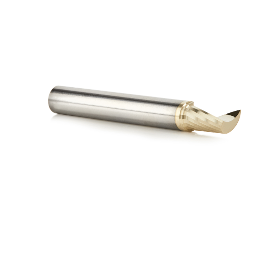 51479-Z Solid Carbide CNC Spiral O Flute Aluminum Cutting 1/4 Dia x 3/8 x 1/4 Shank Up Cut ZrN Coated Router Bit