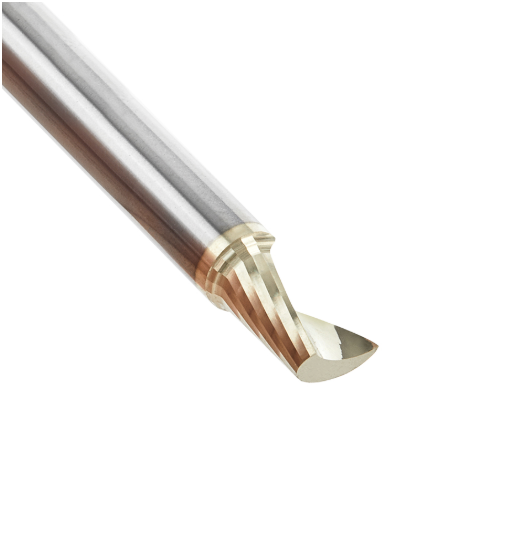 51479-Z Solid Carbide CNC Spiral O Flute Aluminum Cutting 1/4 Dia x 3/8 x 1/4 Shank Up Cut ZrN Coated Router Bit