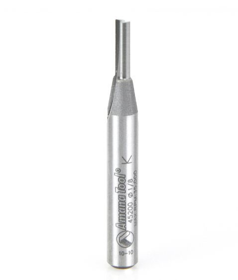 45200 Solid Carbide Cutting Edge Straight Plunge High Production 1/8 Dia x 7/16 x 1/4 In Shank