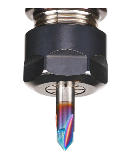 45626-K Solid Carbide V-Groove 90 Deg x 1/4 Dia x 1/8 x 1/4 Inch Shank Spektra™ Extreme Tool Life Coated Router Bit