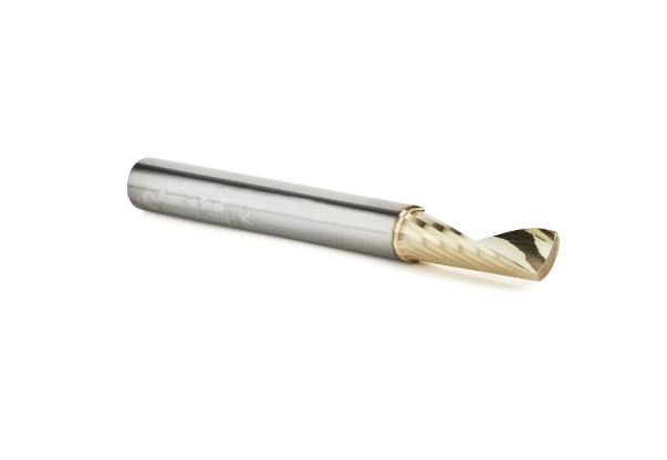 51480-Z Solid Carbide CNC Spiral O Flute Aluminum Cutting 1/4 Dia x 3/4 x 1/4 Shank Up Cut ZrN Coated Router Bit