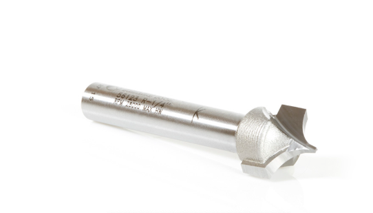 56123 Carbide Tipped Point Cutting Roundover 1/4 Radius x 1/2 Dia x 1/2 x 1/4 Shank Router Bit