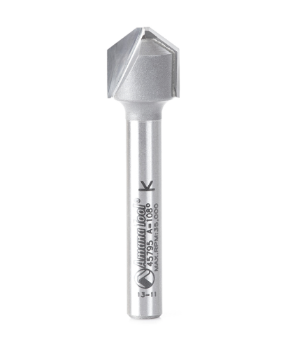 45795 Carbide Tipped V-Groove 108 x 090 x 5/32 x 1/2 Dia x 1/4