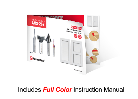 AMS-262 4 Pc CNC Simulated MDF Shaker Door Set