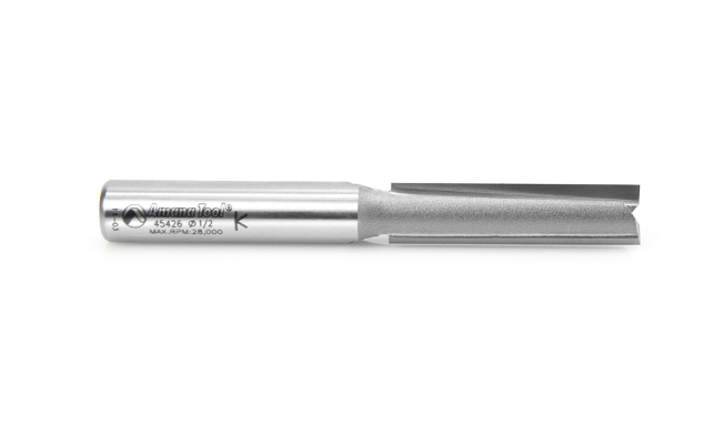 45426 Carbide Tipped Straight Plunge 1/2 Dia x 2 Inch x 1/2 Shan