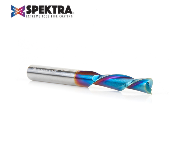 46415-K Solid Carbide Spektra™ Extreme Tool Life Coated Spiral Plunge 1/4 Dia x 1 x 1/4 Inch Shank
