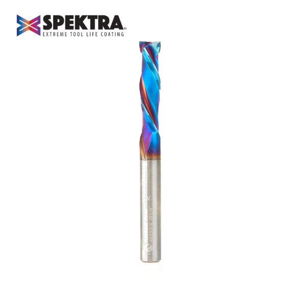 46350-K CNC Solid Carbide Spektra™ Extreme Tool Life Coated Mortise Compression Spiral 1/4 Dia x 1 Inch x 1/4 Shank