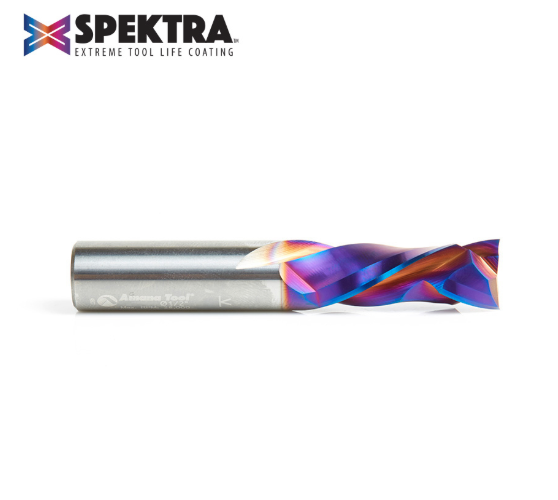 46188-K CNC Solid Carbide Spektra™ Extreme Tool Life Coated Compression Spiral 1/2 Dia x 1-1/4 x 1/2 Inch Shank