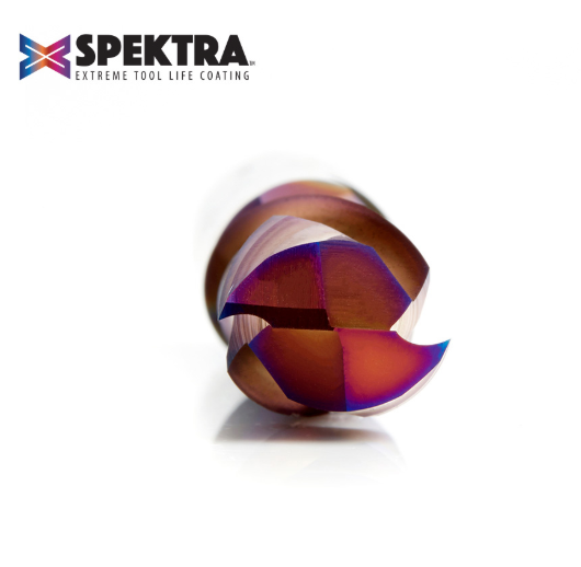 46188-K CNC Solid Carbide Spektra™ Extreme Tool Life Coated Compression Spiral 1/2 Dia x 1-1/4 x 1/2 Inch Shank