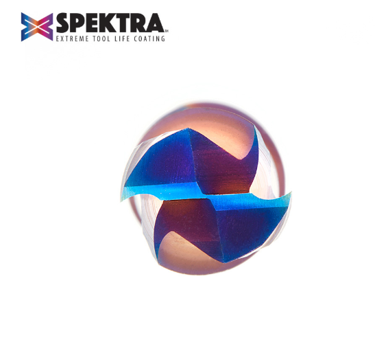 46171-K CNC Solid Carbide Spektra™ Extreme Tool Life Coated Compression Spiral 3/8 Dia x 7/8 x 3/8 Inch Shank
