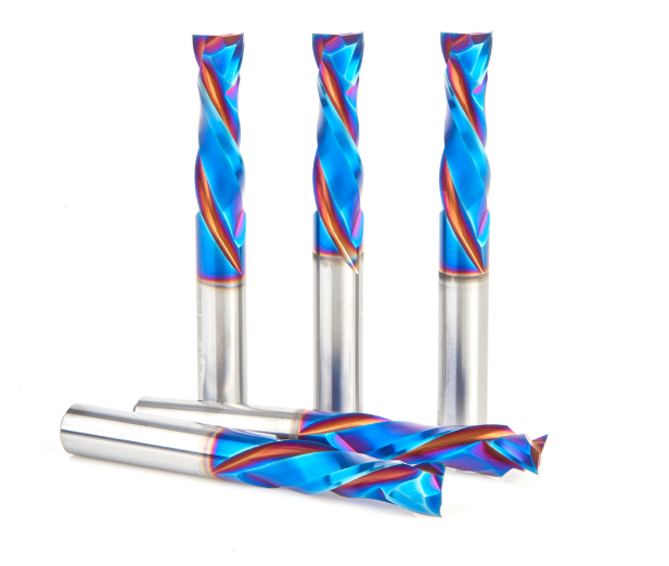 46172-K-5 5 Pack CNC Solid Carbide Spektra™ Extreme Tool Life Coated Compression Spiral 3/8 Dia x 1-1/4 Inch x 3/8 Shank