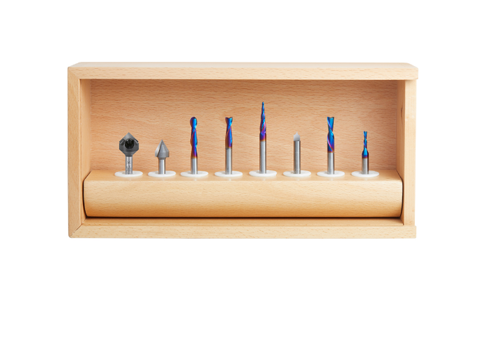 AMS-177-K 8 Pc Spektra™ Extreme Tool Life Coated General Purpose CNC Router Bit Collection Iv 1/4 Inch Shank
